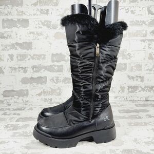 NEW Religious Comfort Dime Waterproof Black Side Zip Fur Winter Boots W584